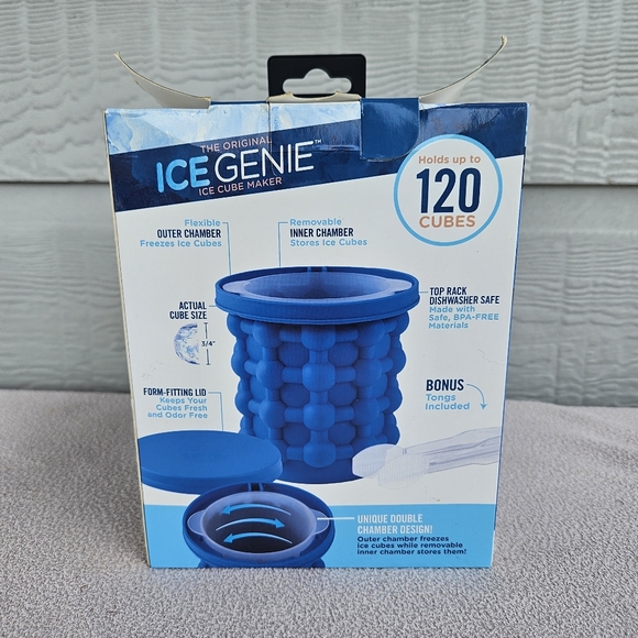 Ice Genie Compact Silicone Ice Cube Maker Fill Freeze Squeeze Space Saver Dorm - Picture 9 of 11